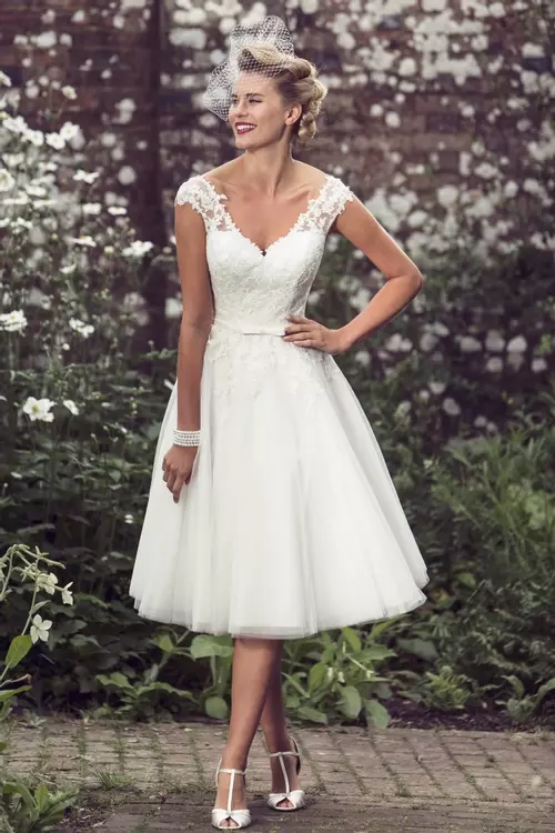 50's style short cheap wedding dresses